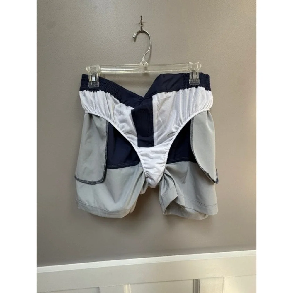 Ocean + Coast Boys Navy Gray Colorblock Swim Trunks Lined New XL 18-20